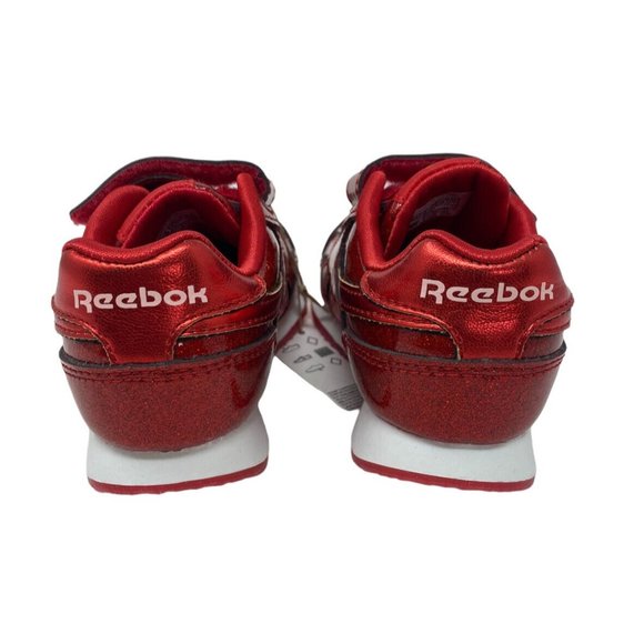 New Reebok Royal Classic Jogger 3 Toddler Red Glitter Shimmer Shoes Sz 8.5 NWOB - Picture 4 of 10